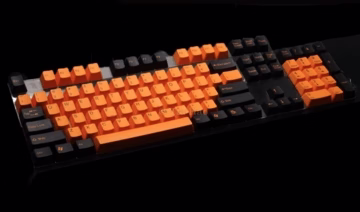 Tai-Hao 104 Key PBT Keycaps - Black/Orange - أكسسوار لوحة مفاتيح